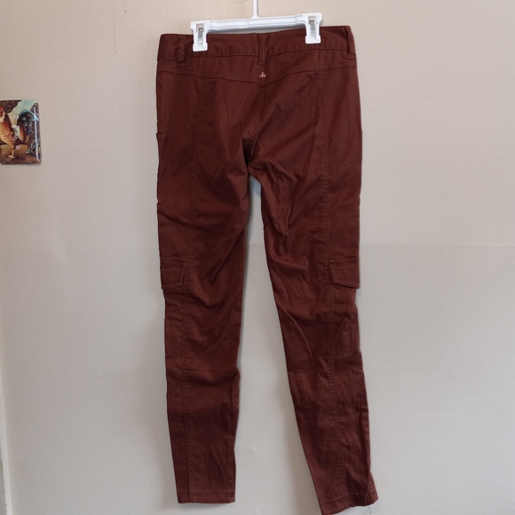 Prana Brick Red Cargo Low Rise Skinny Pants Womens Size 4 - Picture 3 of 4
